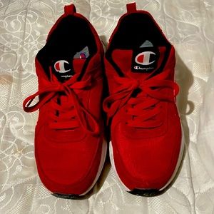 Size 11 champion shoes red/white trim